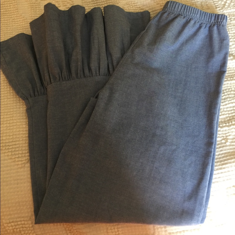 Kelly’s kids chambray ruffle pants